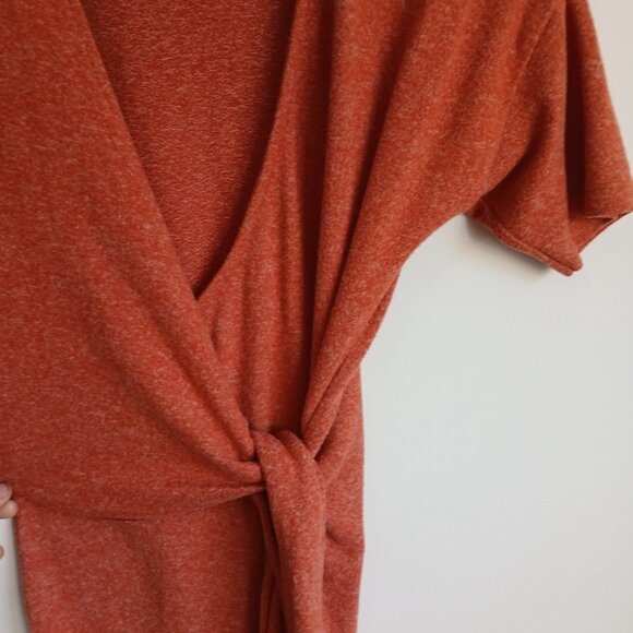 ASOS- Design- Orange/Rust- Wrap Dress- Size small- flattering silhouette - Picture 3 of 5